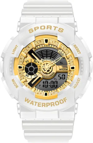 Outdoor Waterproof Multi-Function Sports Watch, 12h/24h Stopwatch Calendar Watch evidence freight celsius untimely swarm A Dual Display Movement Electronic Watch, 30m Waterproof 