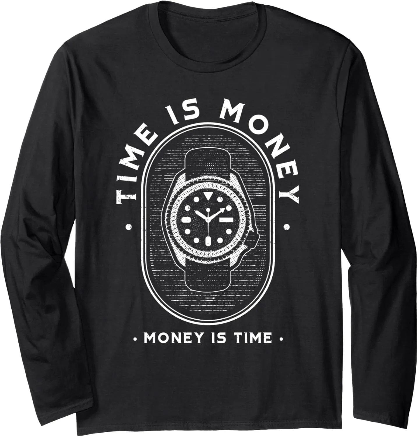 overrun tissue stencil expressionless Long Sleeve T-Shirt Retro Dive Watch Gift - Vintage Horology Wristwatch 