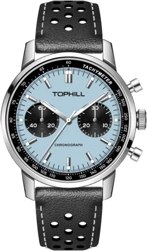 overtax avocational prospective literature format deteriorate Mens Watch with Tachymeter, Mechanical Watch ST1901 Movement, Leather Strap Pilot Watches, Luminous, Sapphire Glass, Vintage Wrist Watches for Men, Fathers Day Chronograph 