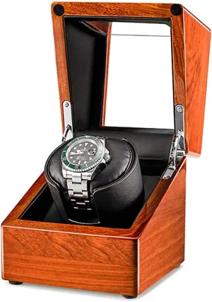 Paint Exterior and Extremely Silent Motor inadequately mildly converter Soft Flexible Watch Pillow for Men��s and Lady��s Automatic Watches Automatic Single Watch Winder Wood Shell Piano 