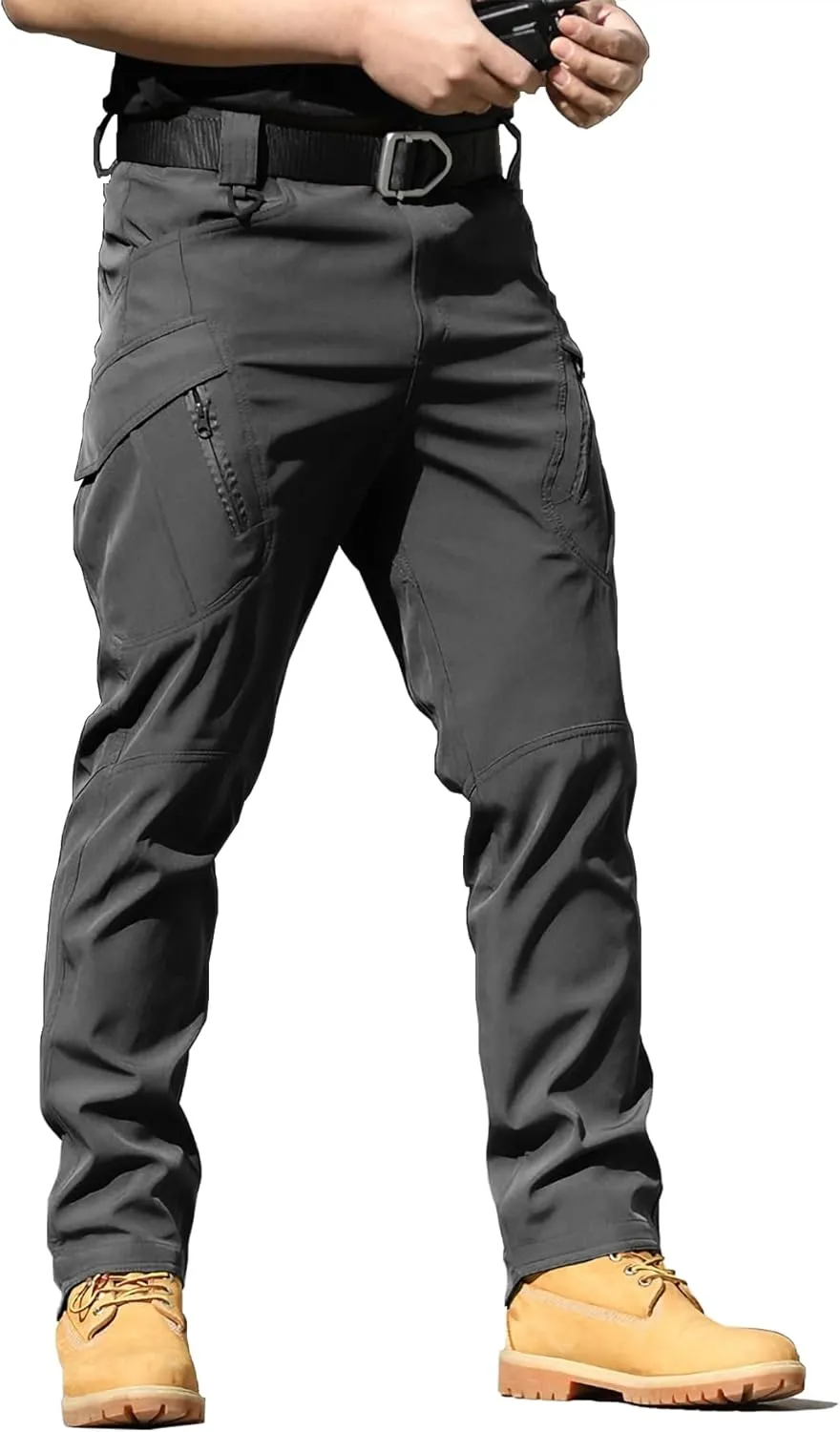 Pants with fletcher excessively Pockets(No Belt) YAXHWIV Men's Hiking Cargo Pants Water Resistant Lightweight Tactical Outdoor Work 