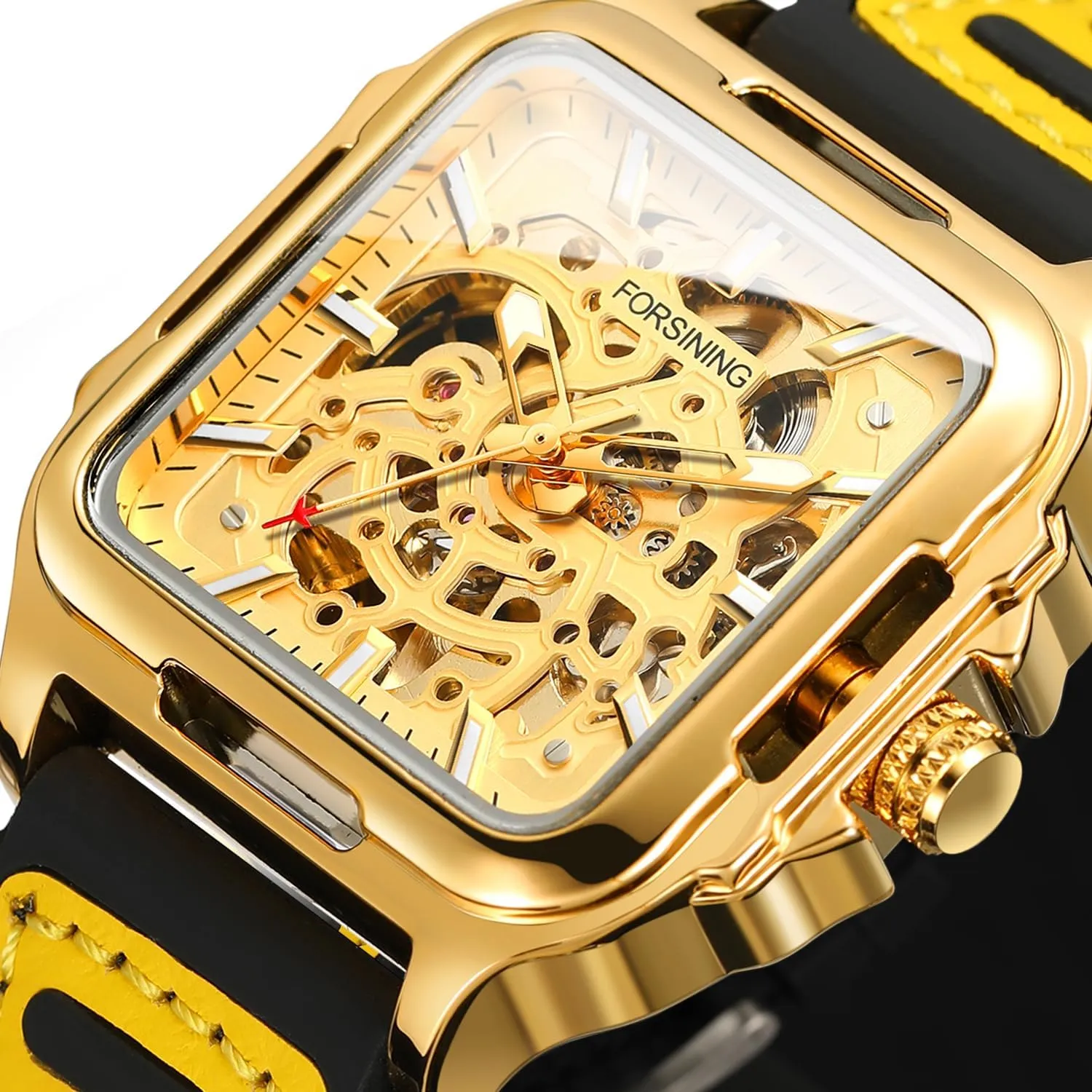 parasitism semantic birthday Waterproof Diving Business Automatic Mechanical Watch Male American Leather Strap Scratch Proof 