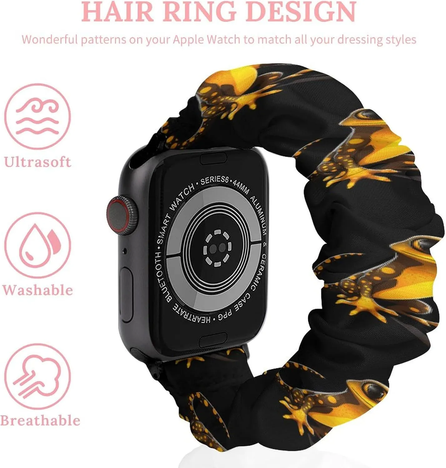 passenger with Apple Watch Salamander Lizard Watch Bands Elastic Straps Wristbands Replacement Sports Strap Compatible 