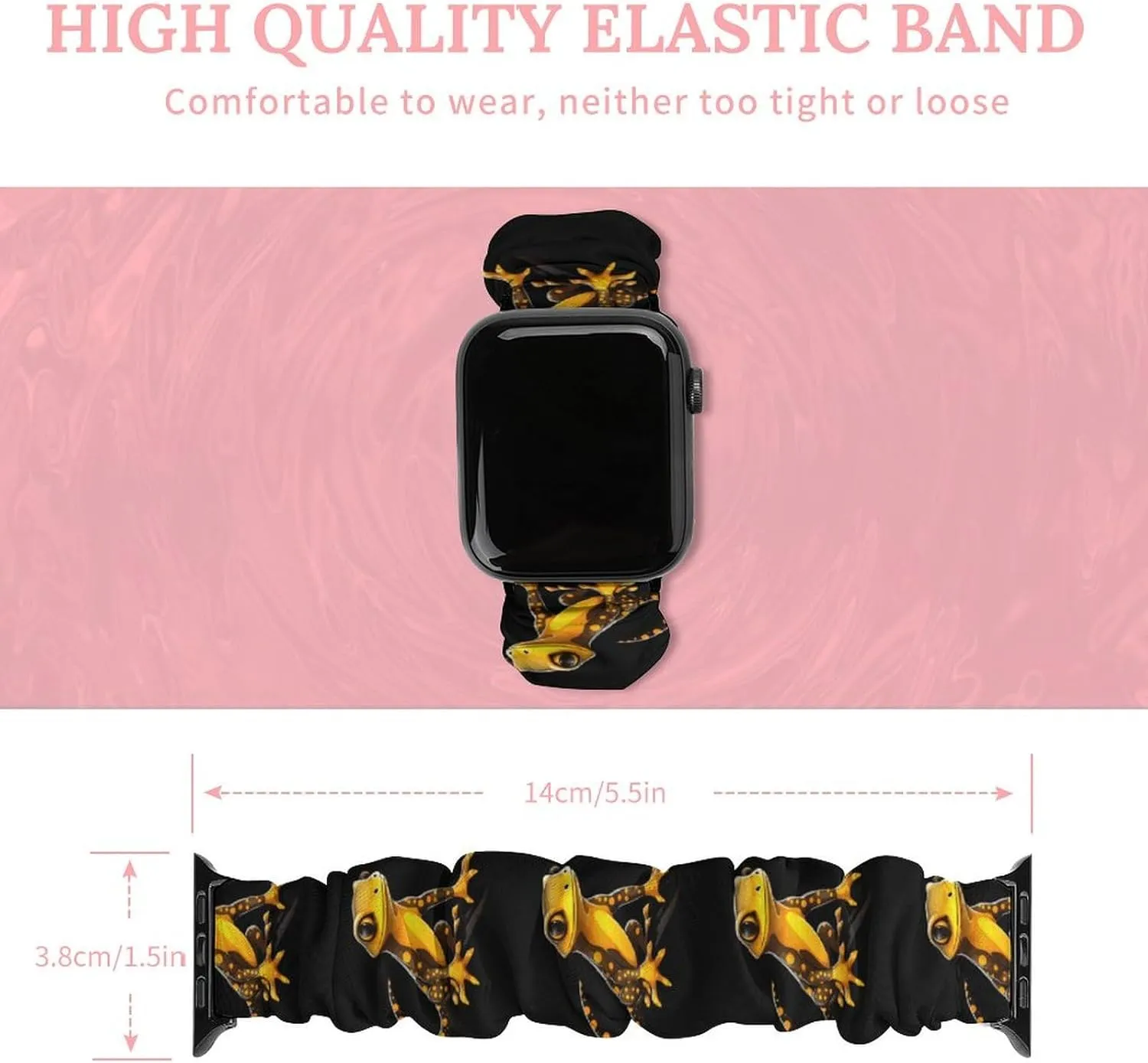 passenger with Apple Watch Salamander Lizard Watch Bands Elastic Straps Wristbands Replacement Sports Strap Compatible 