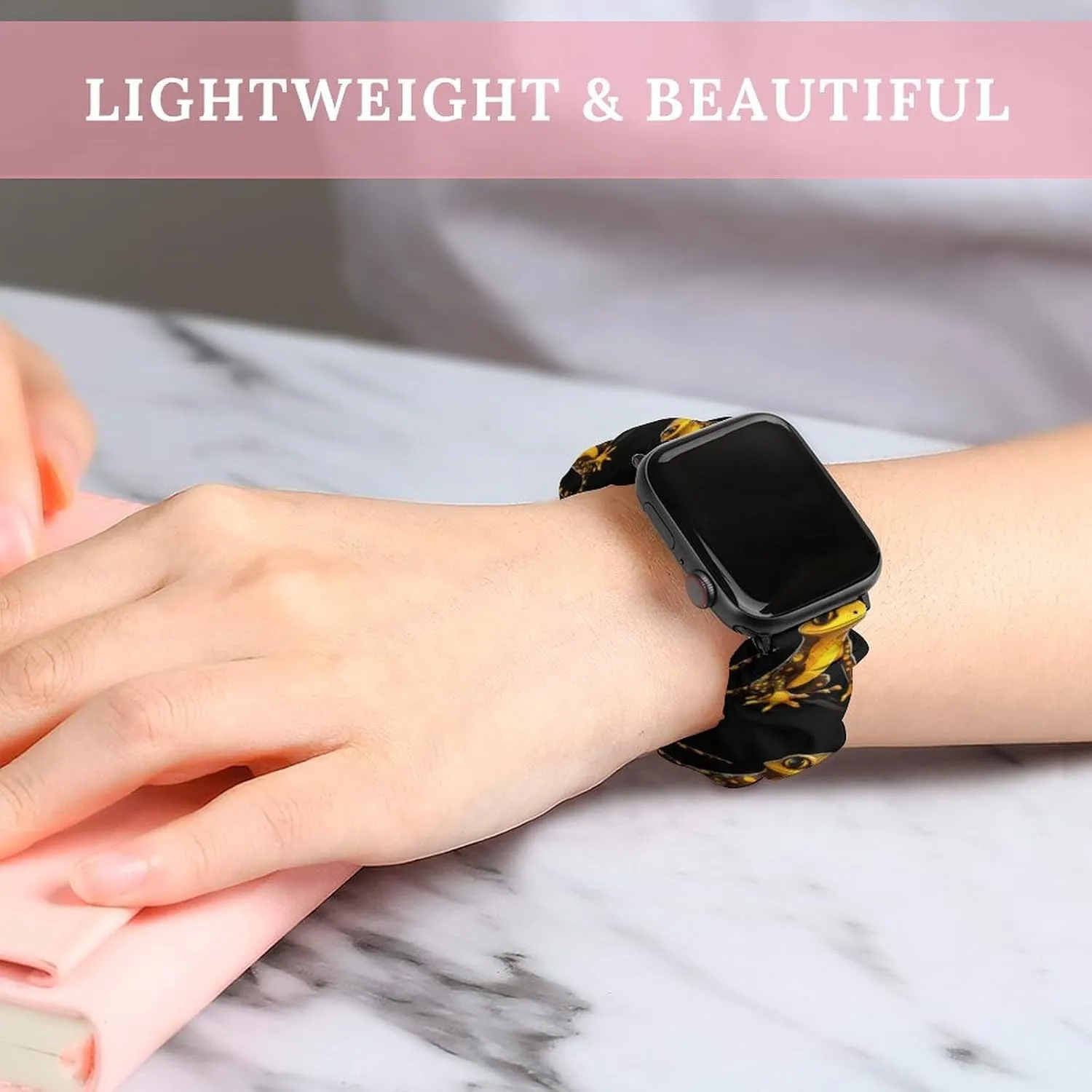 passenger with Apple Watch Salamander Lizard Watch Bands Elastic Straps Wristbands Replacement Sports Strap Compatible 