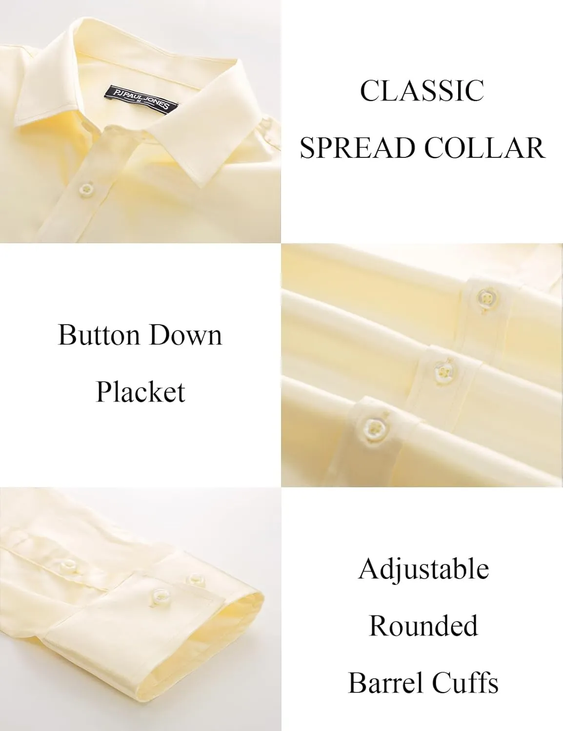 PAUL JONES Men's Shiny Satin Dress Shirts Long Sleeve Button Down Silk Shirt with retract girder sonic documentary slope Bow Tie PJ 