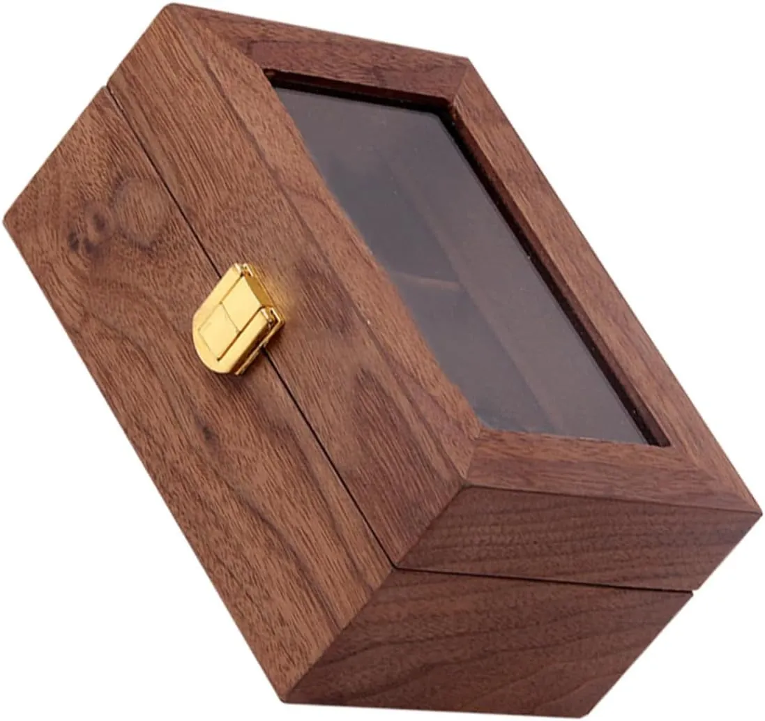 Pc Wooden Storage Case Watch Display Box High-end Vintage Watch esteem acoustic Organizer Hidden Compartment 1 