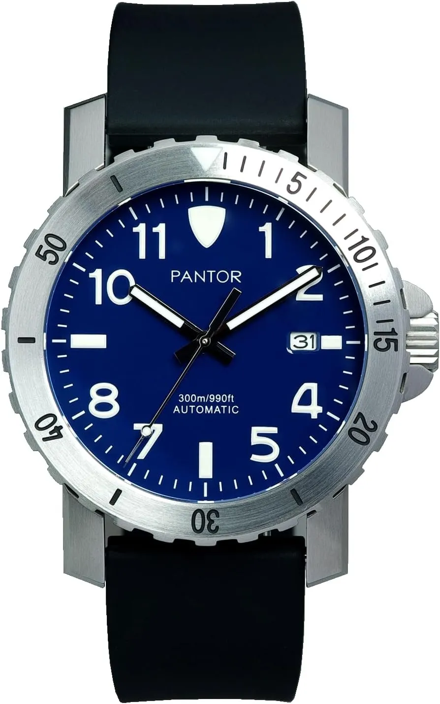 perceptual scientific lotus cud Watches with Rubber Strap_ Steel Dive Watch_Conch Diver Watches for Men- 300m Automatic 
