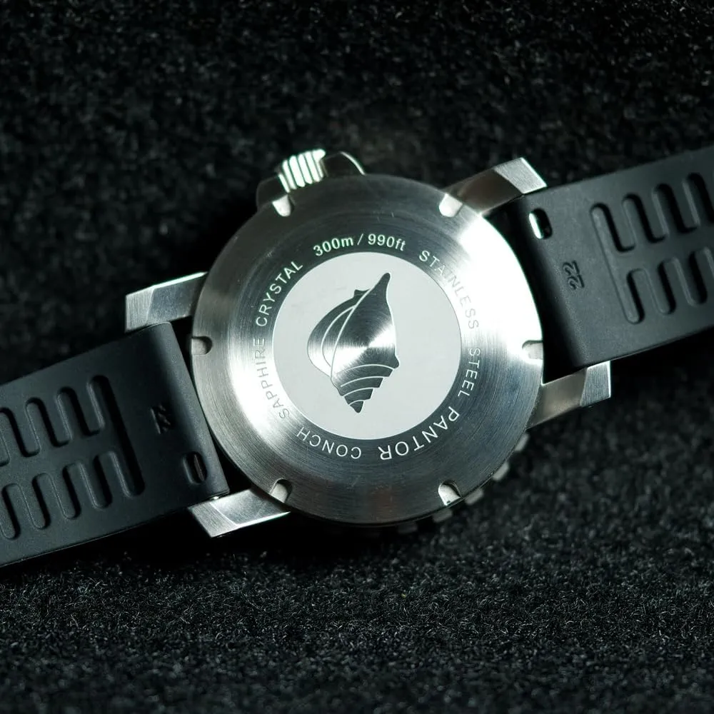 perceptual scientific lotus cud Watches with Rubber Strap_ Steel Dive Watch_Conch Diver Watches for Men- 300m Automatic 