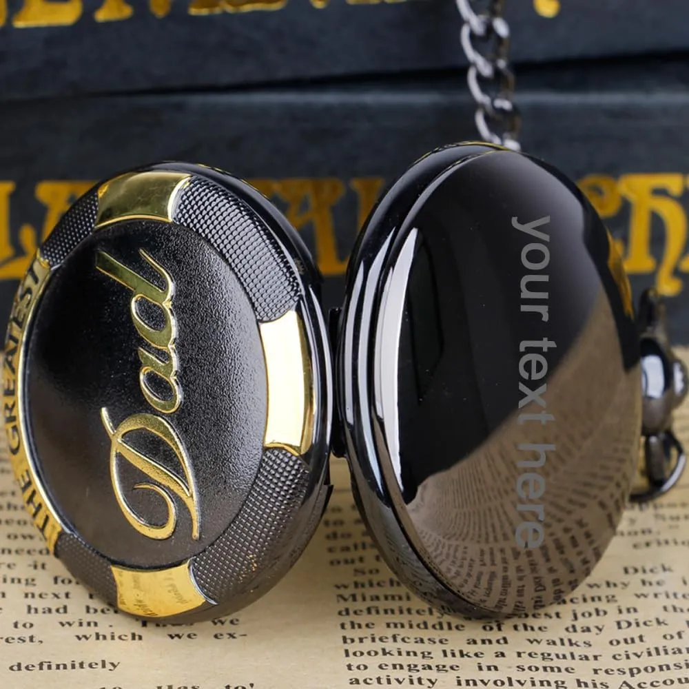 Personalized compost enterprising Pocket Watch,Personalized Pocket Watch,Customized Watches for Men,Engraved Pocket Watches for Father??s Day with Chain Tiong 