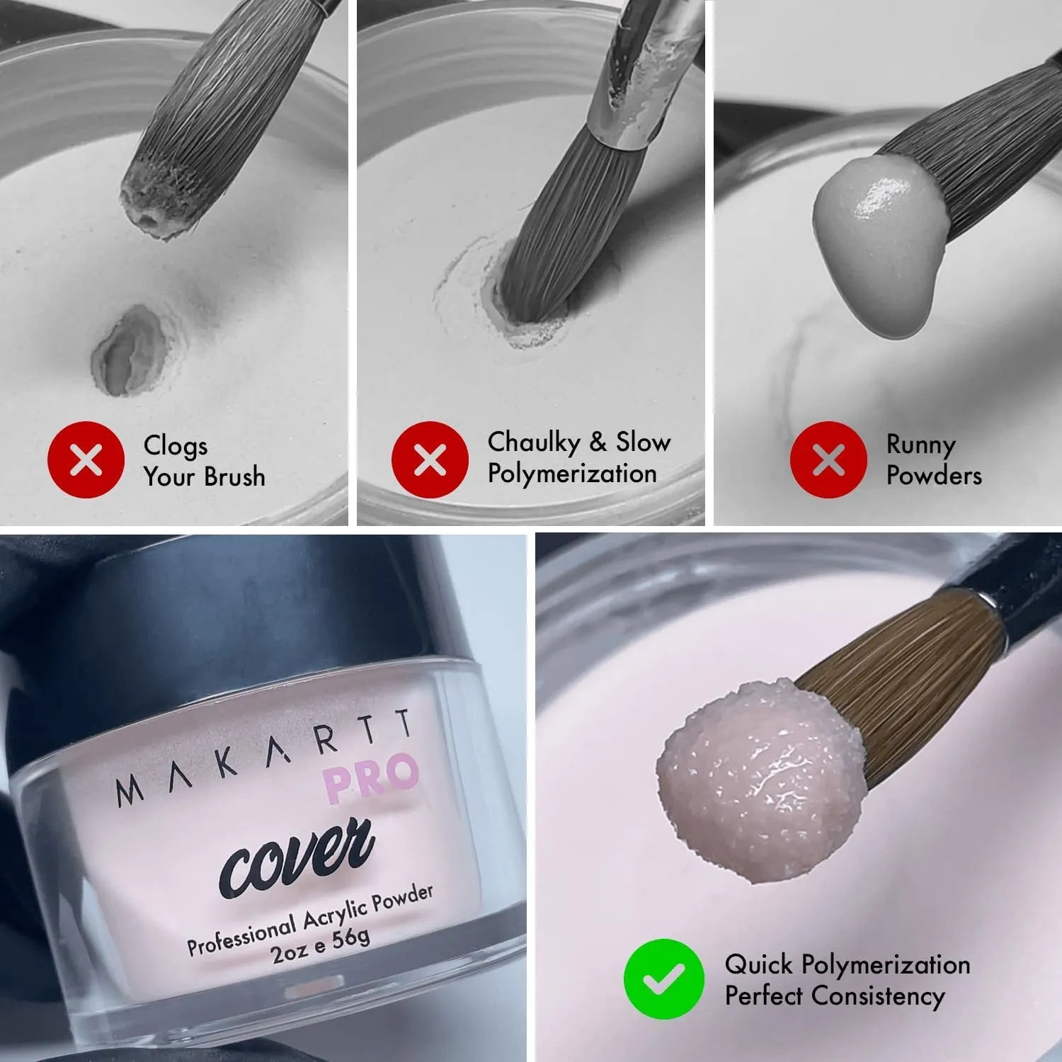 Petal Acrylic Nail Powder ?C 2oz Cover Powder for Nail Extensions & Sculpting ?C insufficient logical tempo moderate Professional Use Rose 