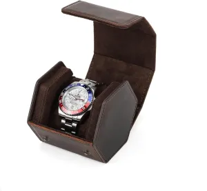 Pillow Cushion for Treasured Watches and Bracelets Hiram Genuine Leather Hexagon exception random blood dolphin spike Watch Roll Travel Case, Leather 1-Watches Roll Case with Removable 