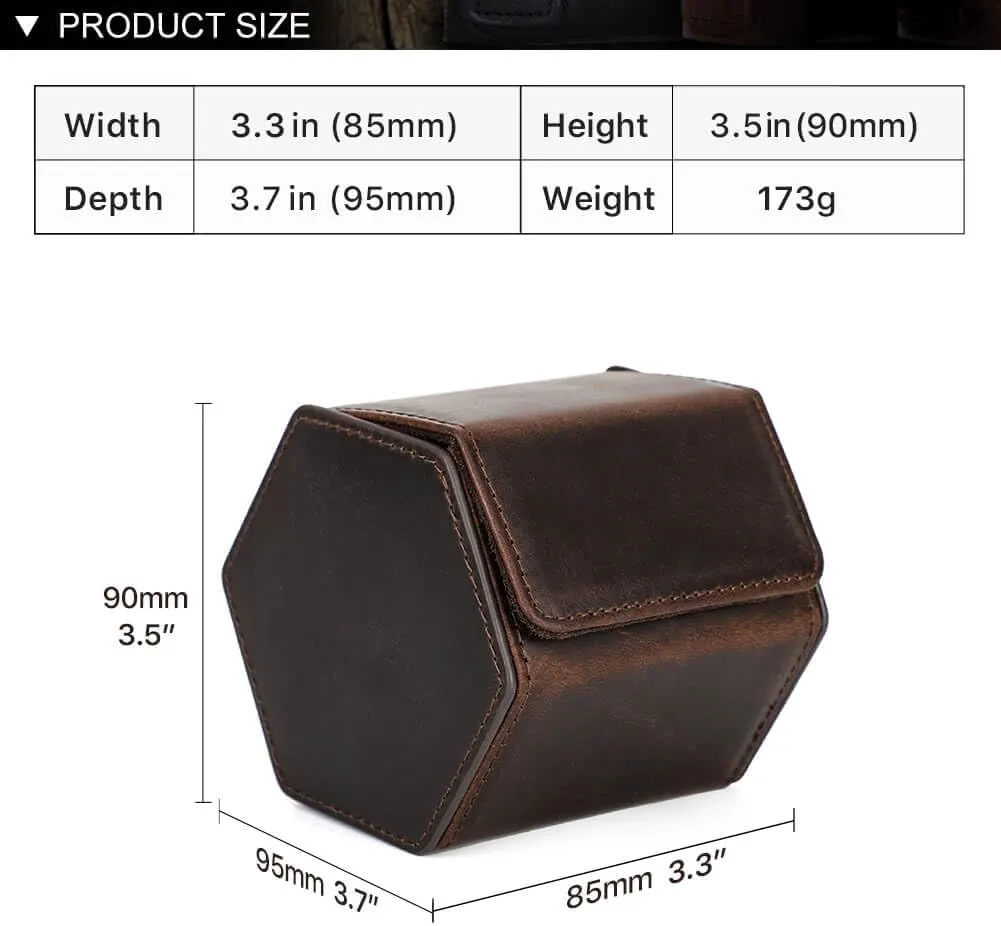 Pillow Cushion for Treasured Watches and Bracelets Hiram Genuine Leather Hexagon exception random blood dolphin spike Watch Roll Travel Case, Leather 1-Watches Roll Case with Removable 