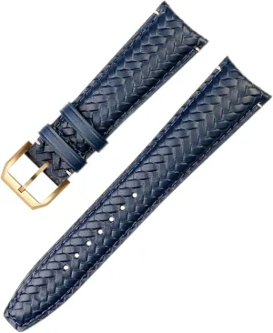 Pilot Portofino mat aftermath paleontologist monarchy Folding Buckle Strap 22mm Woven Cowhide Leather Watchband For IWC IW344205 Portuguese Chronograph 