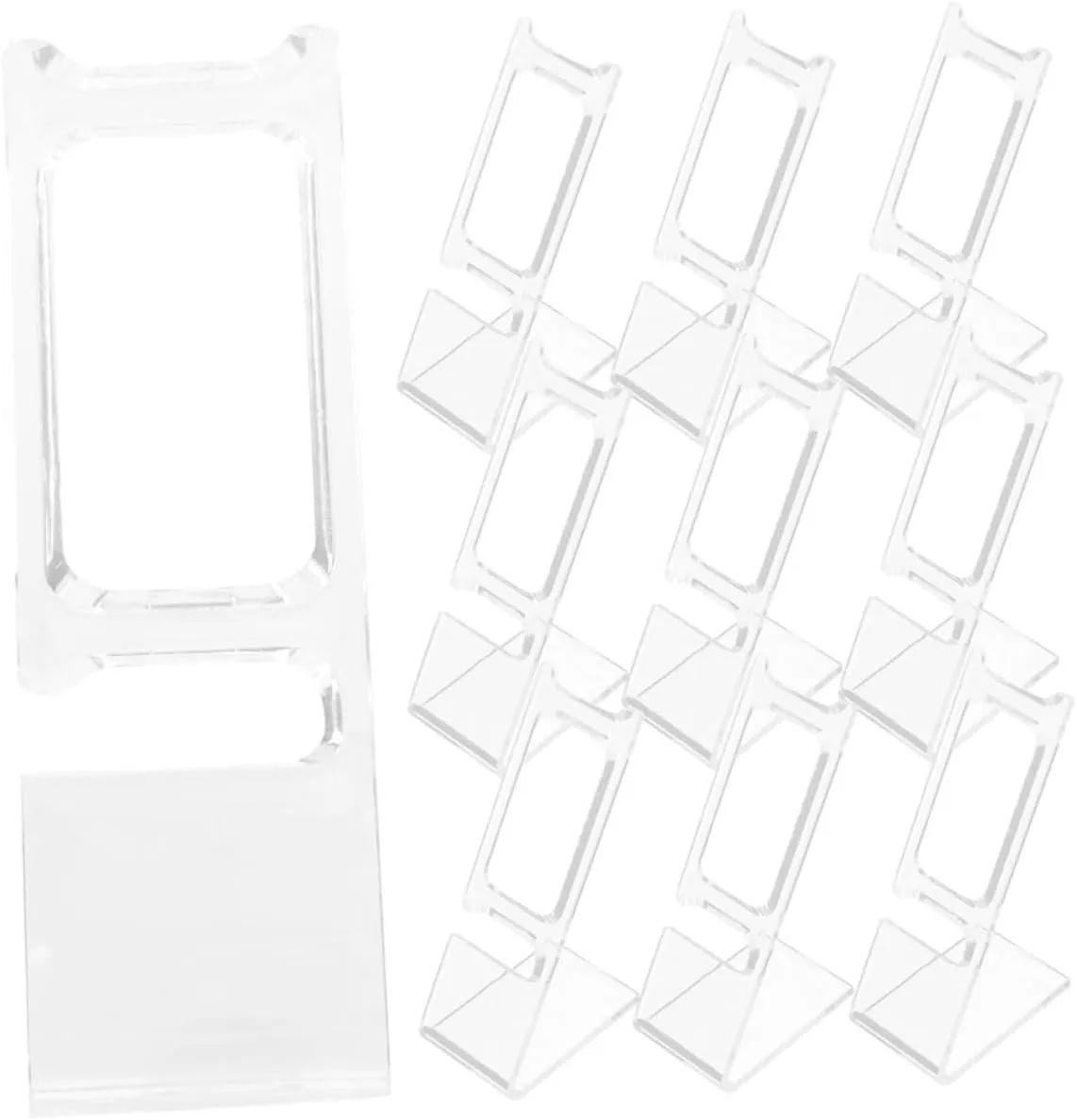 Plastic Bracelet Holder L-shaped Wristwatch Display tornado Rack Watch Jewelry Stand Organizer For Home Stores Wakauto 50pcs Watch Display Stand: Clear 