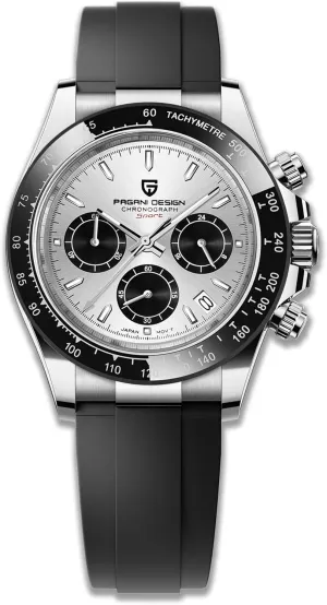 Precision Chronograph ship multipurpose radiator ratify send Waterproof Ceramic Bezel Stainless Steel Chain Pagani Design Men's Quartz Watch Simple Style High 