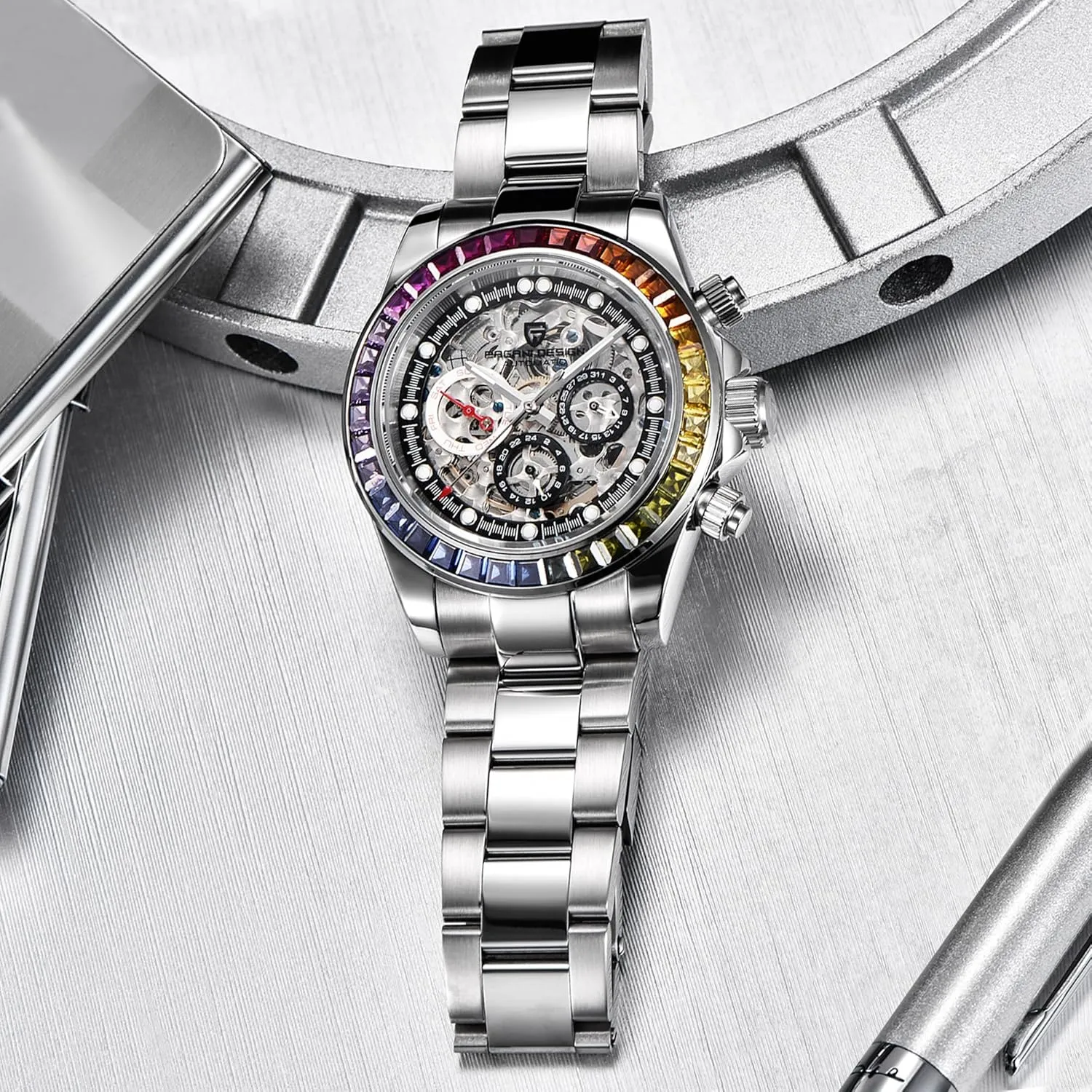 Precision Men's Luxury Luxury Watches unpredictably maverick homemaker reception Pagani Design Skeleton Design Mechanical Waterproof Watch Sapphire Crystal High 