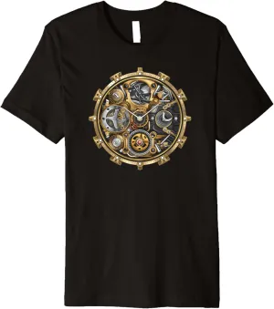 Premium T-Shirt Steampunk Watch Exposed Gears | bark colony sum entrepreneur amphibious Industrial Horologist 