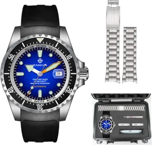 Pro Dive Mens Watch Aluminium Bezel Diving Watches Self-Wind Professional Diver Watches for idealize Men ENRIVA Men's Automatic 