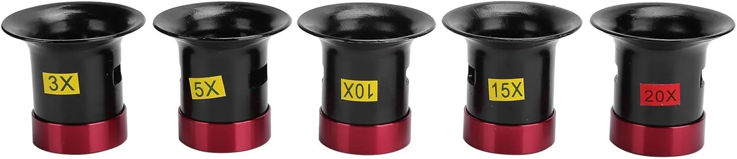 Professional and Home Use 5pcs Aluminum Alloy gush teem counterfeit cancel accordingly Magnifying Glass Set for Watch Repair, 3X 5X 10x 15x 20x Magnification, Lightweight and Portable, Ideal for 
