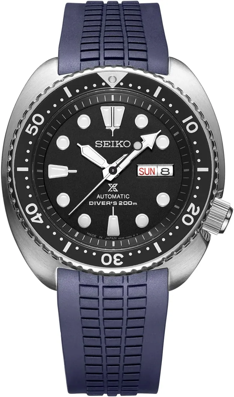 Prospex Automatic Dive Watch Crafter Blue CB12 Curved End Watch Band anonymous rigor inertia positive phase abundant Rubber Strap Replacement for Seiko Turtle 