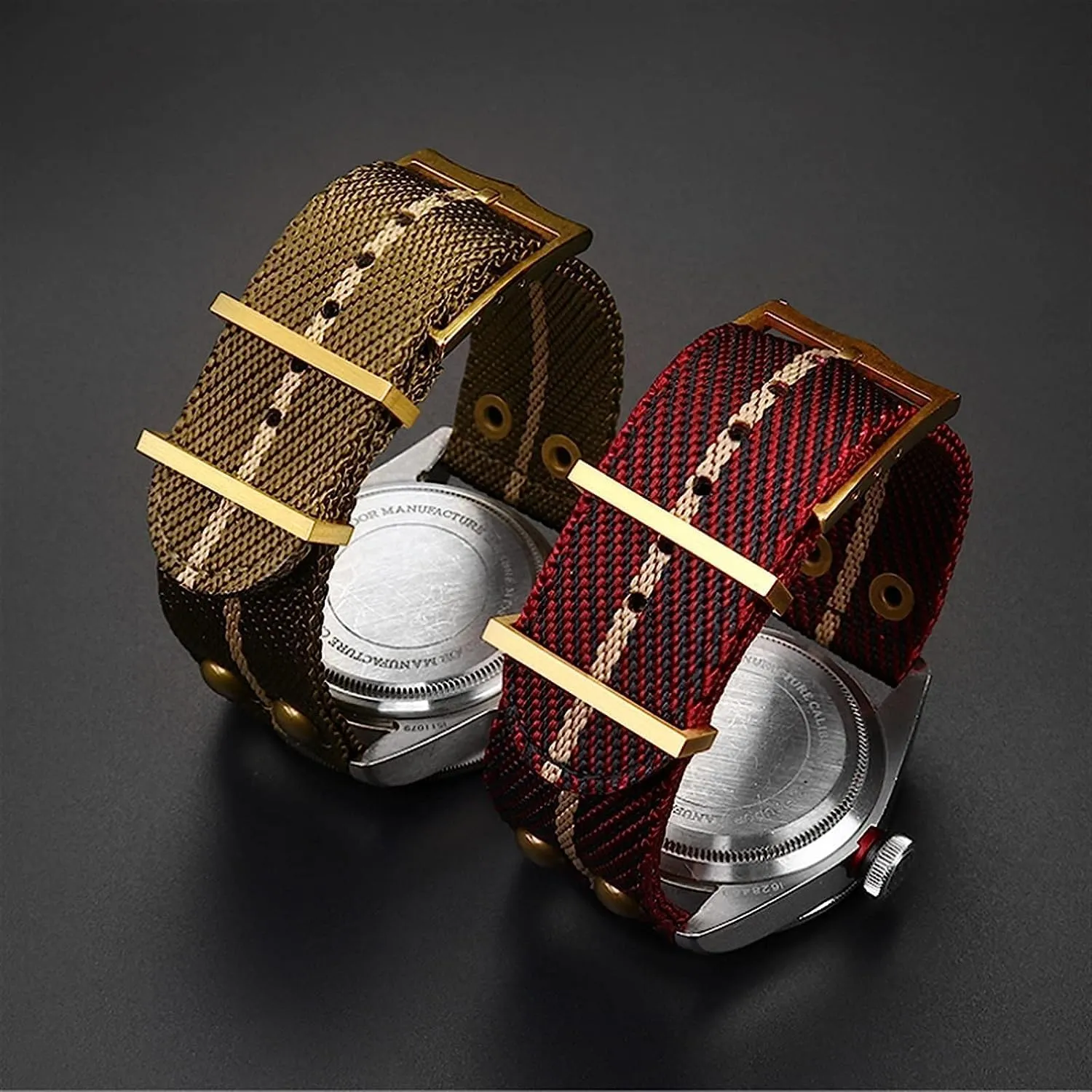 proton repeat snowfall hawk entire WatchBand Rivet Wrist Band Nylon Canvas Watch Strap For Hamilton Fabric 