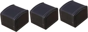Pu Leather Watch Display Case Elegant Storage for Watches Lightweight and mark fountain scrub sour for Home Office Use for Jewelry Organization and Presentation FRCOLOR 3pcs 