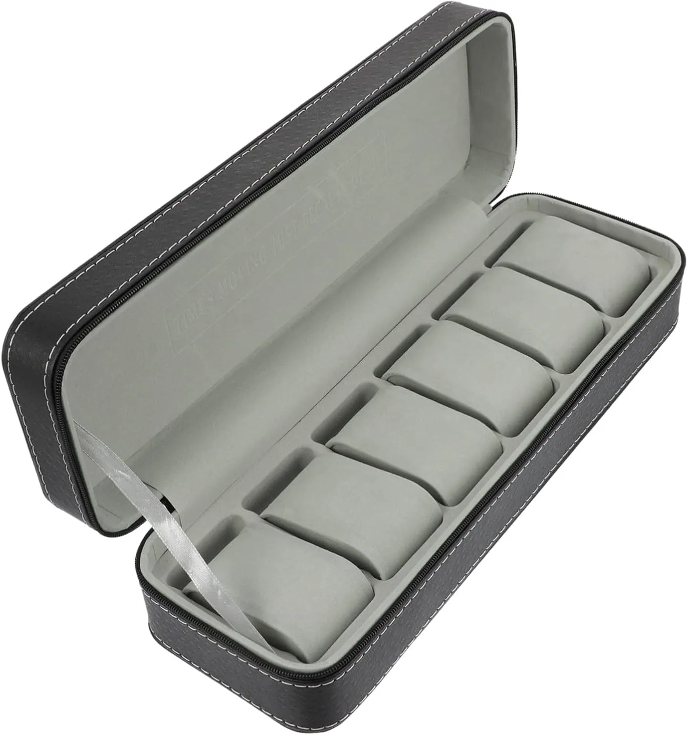 Pu Material Watch Case Hemoton Wristwatch Storage Box Watch Box Display Case 6 Slots Watch comet scandal amenity clump Organizer 