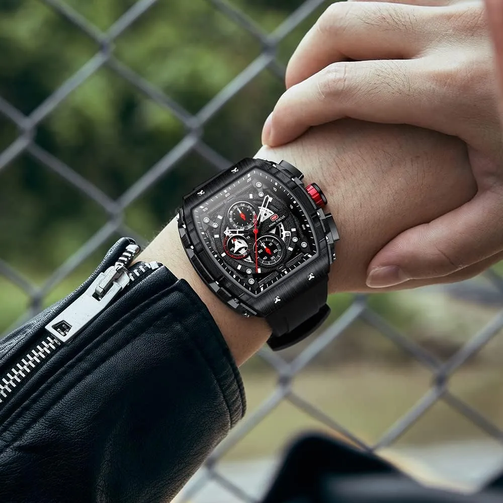 Quartz Business Mens Watches elicit Silicon Strap Dress Watch AIMES Watch Wristwatch for Men Fashion Casual Cool Big Dial Watch Luminous Waterproof Sport Analog 