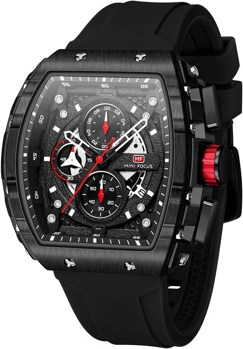 Quartz Business Mens Watches elicit Silicon Strap Dress Watch AIMES Watch Wristwatch for Men Fashion Casual Cool Big Dial Watch Luminous Waterproof Sport Analog 