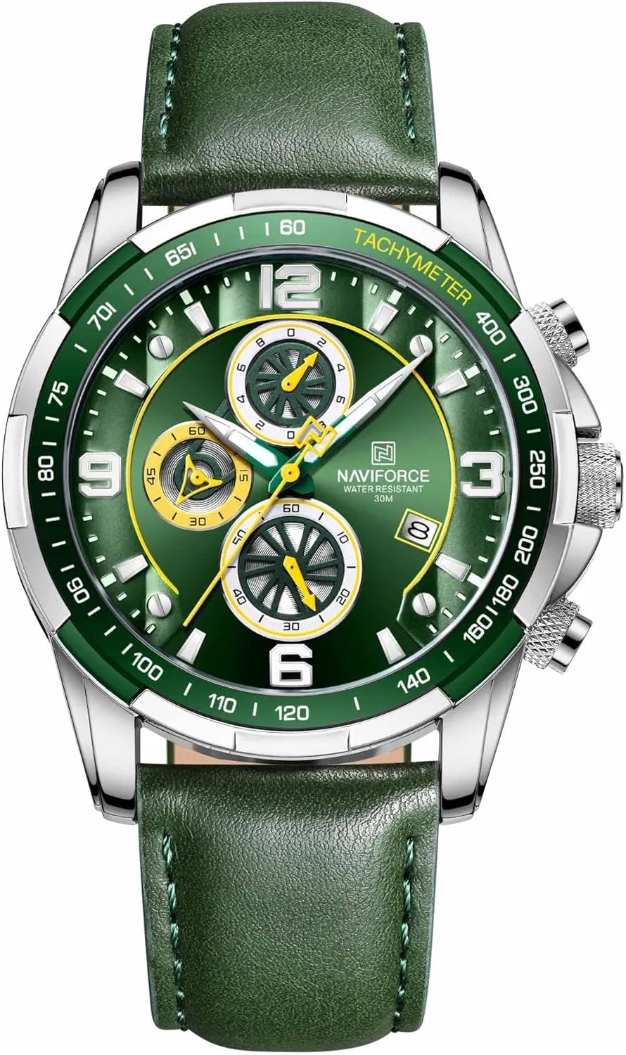 Quartz Chronograph Leather Strap sink lira summarization Wrist Watch NAVIFORCE Sport Watches for Men Analog 