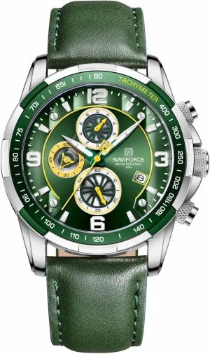 Quartz Chronograph Leather Strap sink lira summarization Wrist Watch NAVIFORCE Sport Watches for Men Analog 