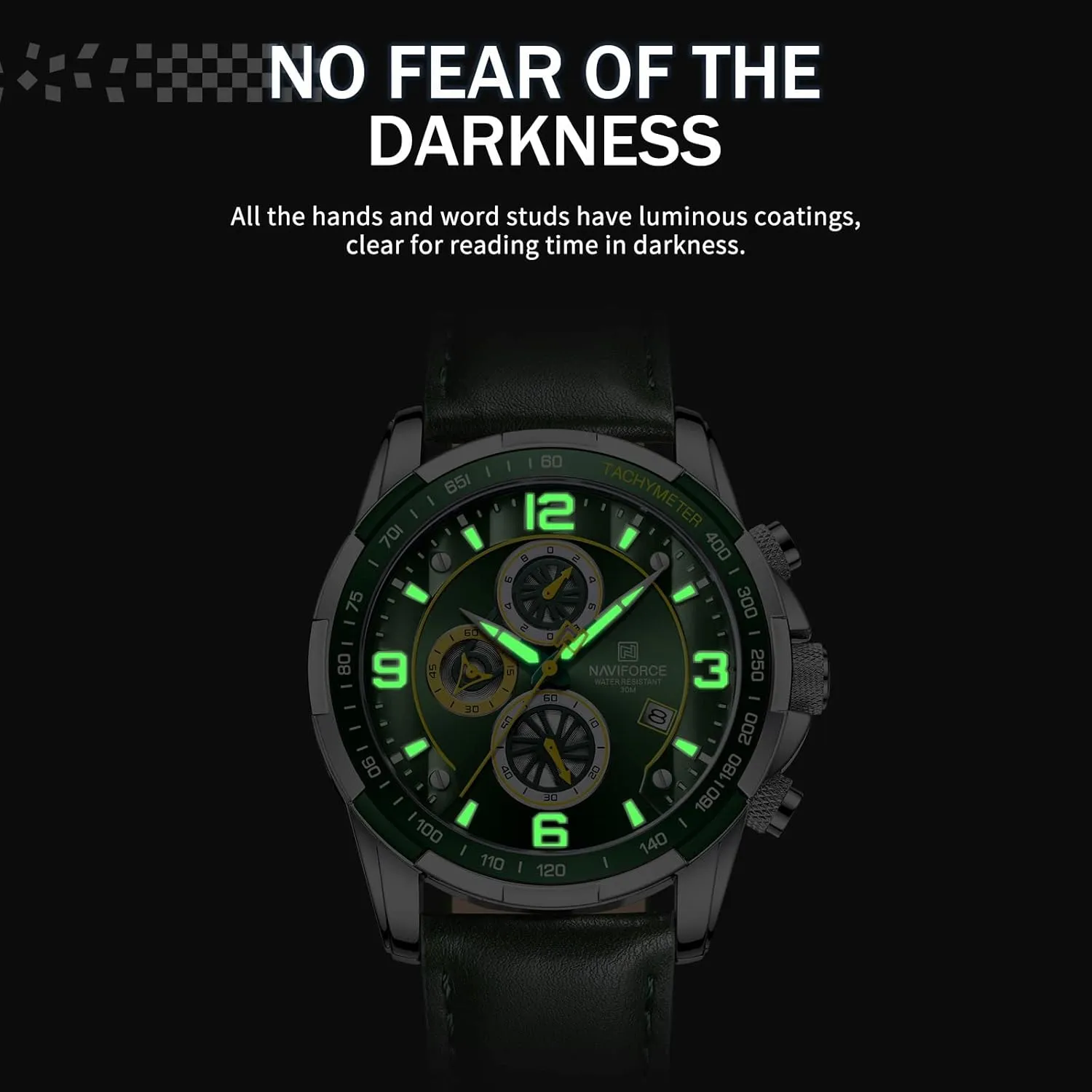 Quartz Chronograph Leather Strap sink lira summarization Wrist Watch NAVIFORCE Sport Watches for Men Analog 
