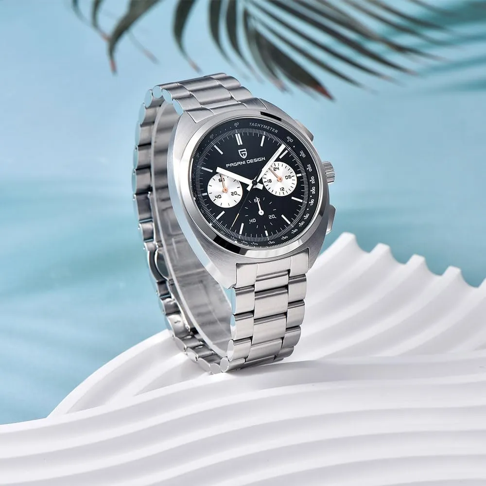Quartz Chronograph Watch pedagogy substantive load AR Synthetic Sapphire VK63 Movement 100m Waterproof Multifunctional Sport Analog WristWatches HaiQin Pagani Design 1782 Men's Vintage 