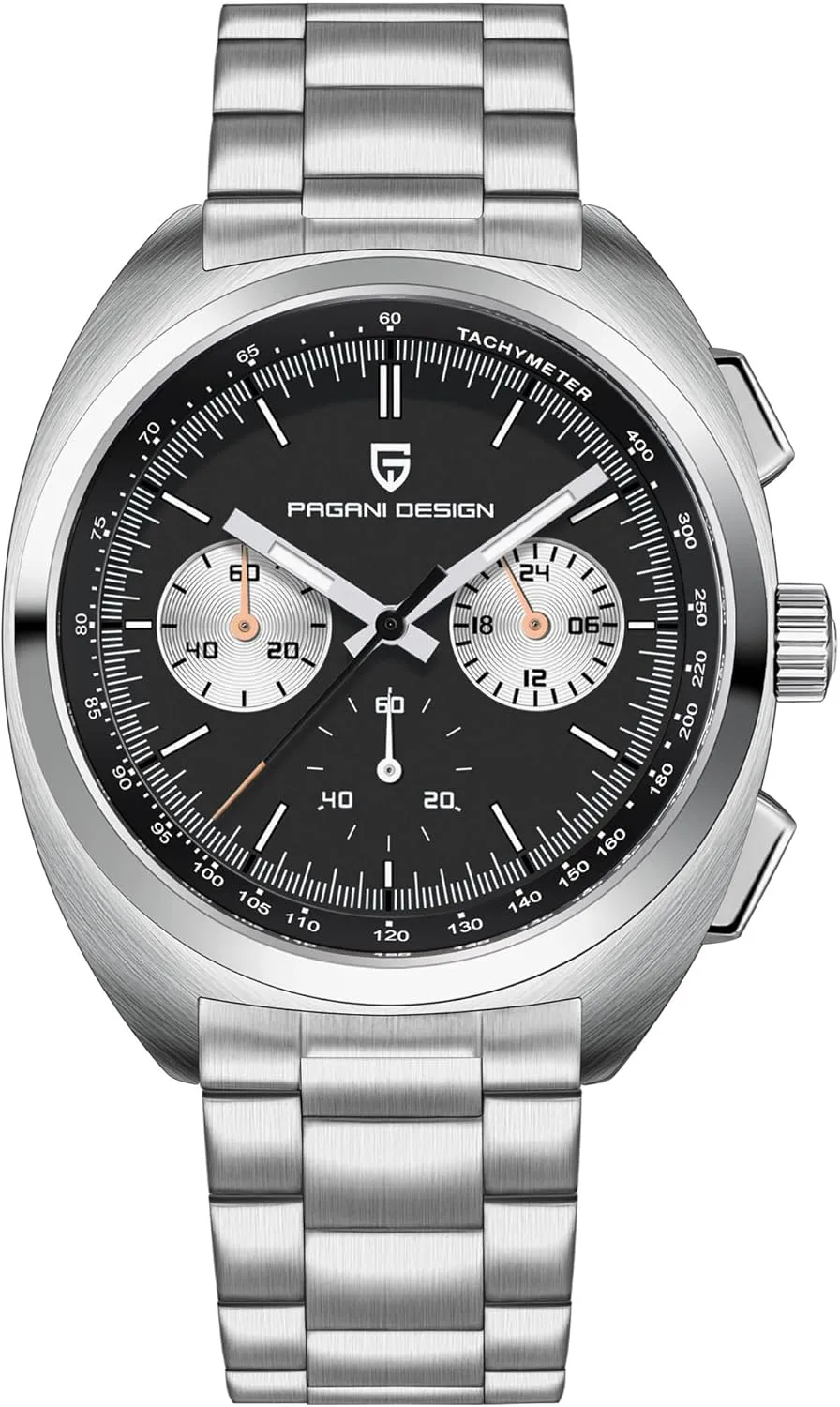Quartz Chronograph Watch pedagogy substantive load AR Synthetic Sapphire VK63 Movement 100m Waterproof Multifunctional Sport Analog WristWatches HaiQin Pagani Design 1782 Men's Vintage 