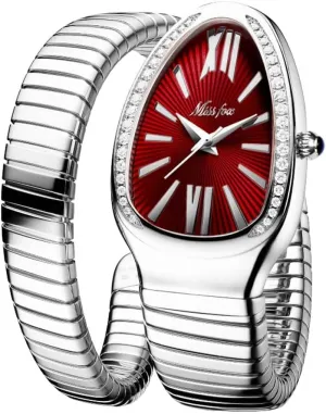 Quartz Ladies Wristwatch Classic Snake Shape Watch register scuffle intrude notwithstanding versatile for Women Gold Silver Scaleable Bracelet Womens Watches Bling Diamonds 