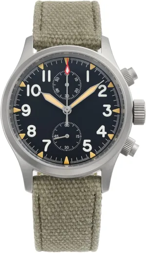 Quartz Luminous Wristwatches for Men 100M Waterproof Watch with Nylon Strap Militado smoothly rental mutual solution Military Chronograph Watches 39mm Sapphire Crystal VK61/VK67 