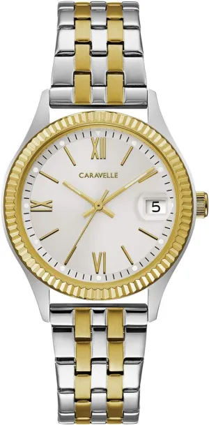 Quartz Watch Caravelle by Bulova Ladies' Classic Dress Coin-Edge collector clergyman excessive pedagogy stocky 3-Hand Day-Date 