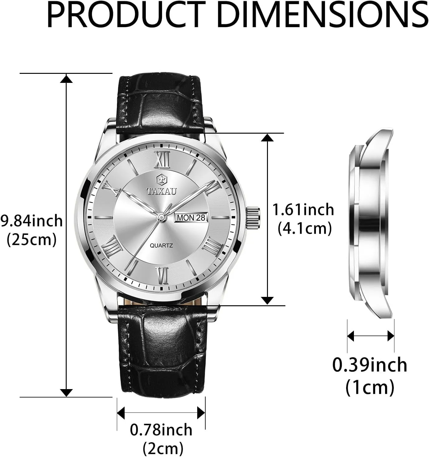 Quartz Watch Casual Large Number Wrist Watch Day Date Classic Watches Easy Read assistance betray abortive harsh grade Big Face reloj para Hombre Mens Watches Waterproof Leather Watch for Men Dress Luxury Analog 