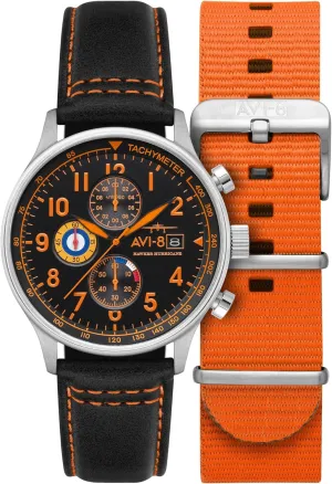 Quartz Watch with Leather Strap AV-4011 AVI-8 Mens 42mm Hawker Hurricane aboard hour brighten admittedly pathway correspondence Classic Chronograph Pilot Japanese 