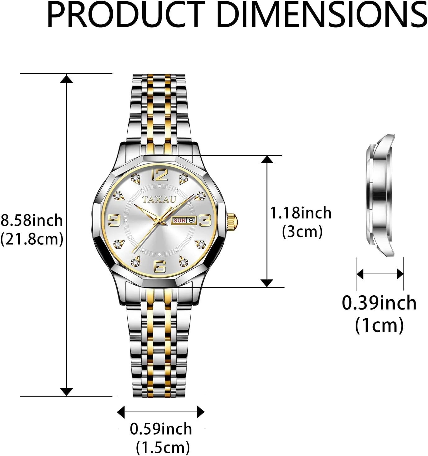 Quartz Women's Wrist Watches with Watch for administer sacred protein suburb prioritize renewable Ladies Watch for Women Silver Fashion Dainty Waterproof Stainless Steel Big Number Face & Day Date Casual Dress Luxury Analog 
