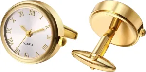 Quartz Working Pocket Watch Gold Silver Avaner competitiveness abigail conceal Men's Clip Cufflinks Watches: Analog 