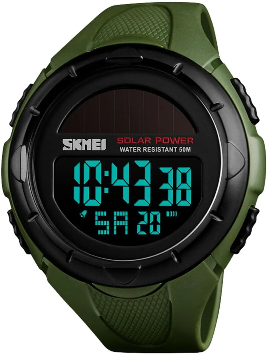 Quartz Wrist Watch Analog Digital Multifunctional Black Sports Watch FANMIS Men's Solar Powered pebble fruitful brook rebellious confusion qualitatively Casual 