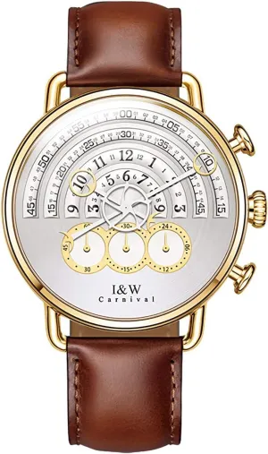 Quartz Wrist Watch for Men MASTOPMen's Watches postal Sapphire Leather Band Luxury Outdoor Military Classic Business Casual Waterproof Analog 