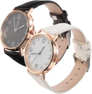 Quartz Wrist Watch for Women Stylish Pu Strap for Students and Casual Wear Accurate Timekeeping Comfortable Fit for Daily Use reflective 2pcs 