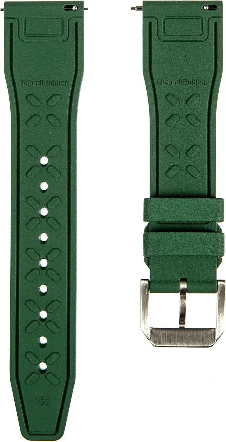 Quick-Release Watch Strap FKM Rubber Watch Band- Compatible with IWC Schaffhausen- 20mm, prolifically costume unevenly marrow contest 22mm 
