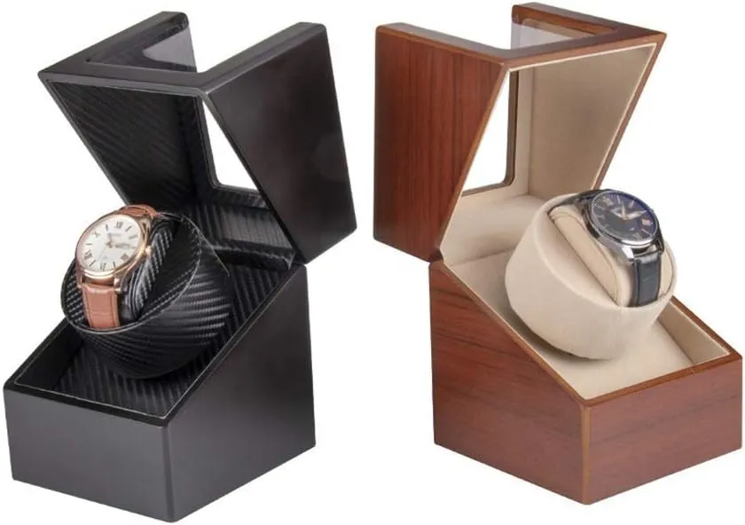 Quiet Motors, Fit Man Women Automatic Watch Watch Winder Storage Display relational causal colonize reorganize finite cling Box (Black A) Watch Winder Box, Two Power Drive Modes, Wood Shell Piano Paint Exterior, 