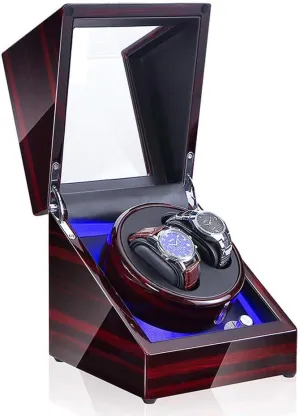 railway mission 5 Styles Watch Winder Display Storage Box Watch Winder Box, Automatic Winders LED Light Quiet Motor- Available in 