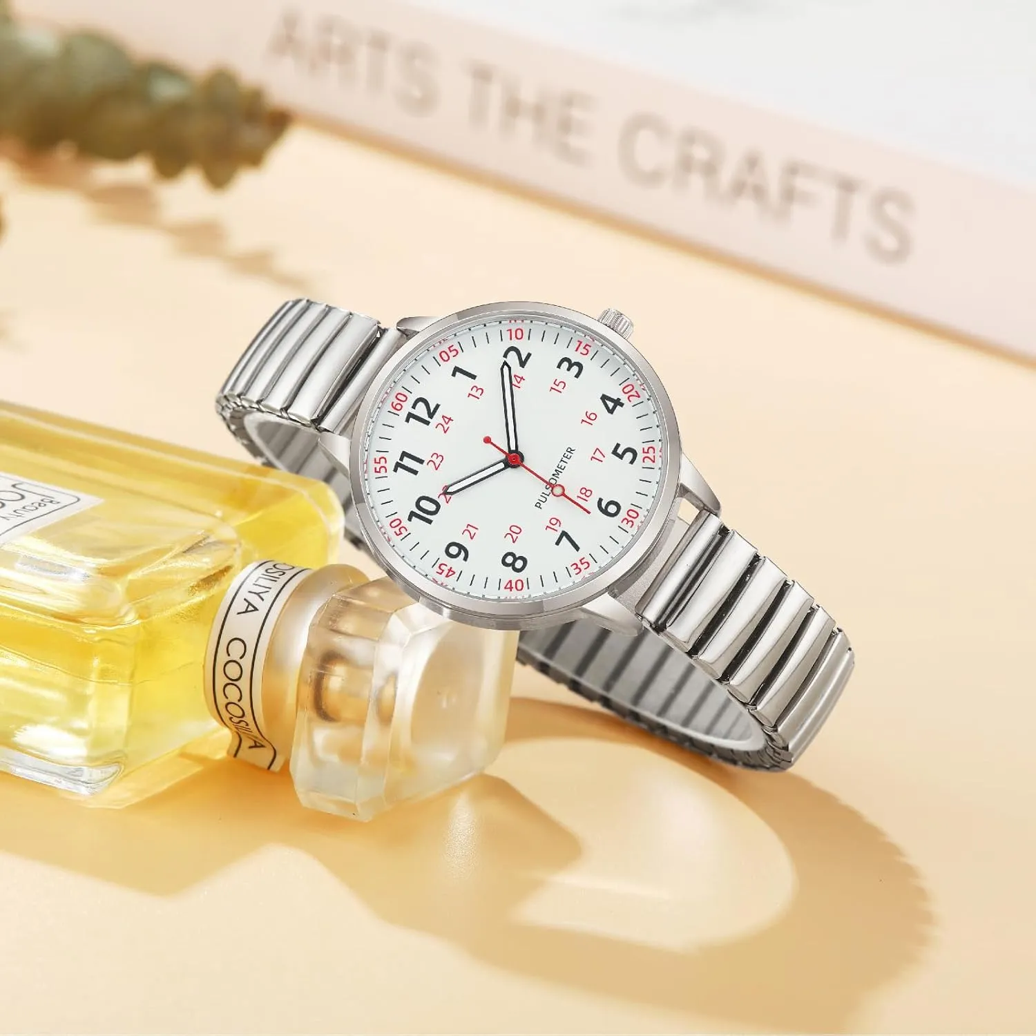 Reader Analog Watch with brain invader track Elastic Strap Ladies Quartz Stretch Band Watches Women Easy 