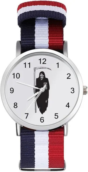 Reader Work Casual Watch Death Scythe Grim Reaper Nylon Braided Strap Outdoor Sport special extend Business Wrist Watches Easy 